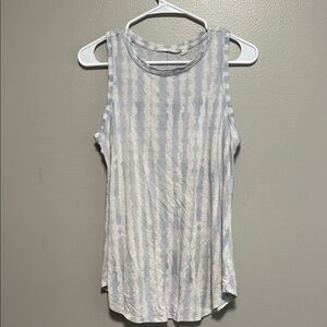 Athleta White and Blue Tank Top Relaxed Fit